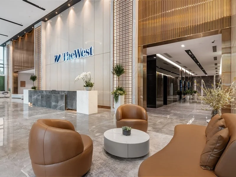 The West building features modern design, a professional workspace, and diverse accompanying amenities 